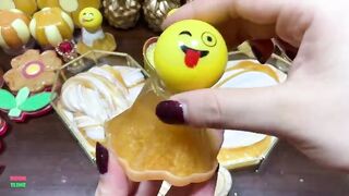 SPECIAL GOLD SLIME - Mixing Random Things Into Glossy Slime ! Satisfying Slime Videos #1239