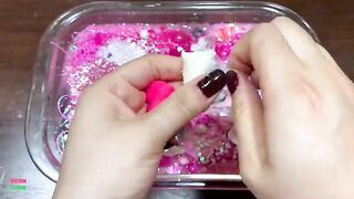 PINK HELLO KITTY - Mixing Random Things Into Glossy Slime ! Satisfying Slime Videos #1238