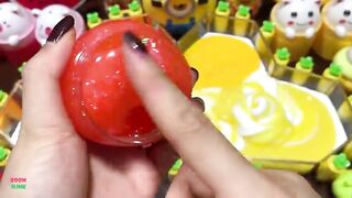 RED AND YELLOW - Mixing Random Things Into Glossy Slime ! Satisfying Slime Videos #1234