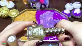 SERIES GOLD AND PURPLE PONY - Mixing Random Things Into Glossy Slime ! Satisfying Slime Videos #1232