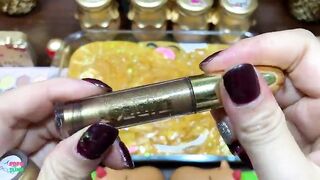 SPECIAL GOLD SLIME - Mixing Random Things Into Glossy Slime ! Satisfying Slime Videos #1229