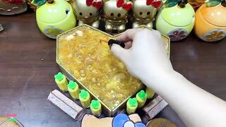SPECIAL GOLD SLIME - Mixing Random Things Into Glossy Slime ! Satisfying Slime Videos #1227
