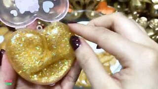 SPECIAL GOLD SLIME - Mixing Random Things Into Glossy Slime ! Satisfying Slime Videos #1225