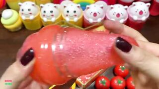 SPECIAL YELLOW AND RED - Mixing Random Things Into Glossy Slime ! Satisfying Slime Videos #1224