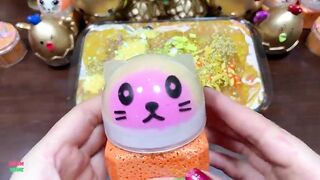 SPECIAL LION GOLD SLIME - Mixing Random Things Into Glossy Slime ! Satisfying Slime Videos #1221