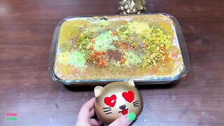 SPECIAL LION GOLD SLIME - Mixing Random Things Into Glossy Slime ! Satisfying Slime Videos #1221
