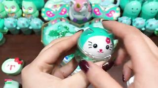 SPECIAL TURQUOISE SLIME - Mixing Random Things Into Glossy Slime ! Satisfying Slime Videos #1220
