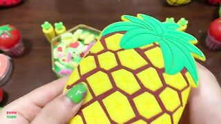 SPECIAL FRUITS SLIME - Mixing Random Things Into Glossy Slime ! Satisfying Slime Videos #1215