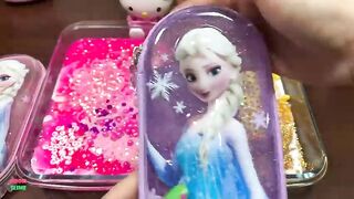 SPECIAL PINK ELSA And GOLD KITTY - Mixing Random Things Into Slime ! Satisfying Slime Videos #1207