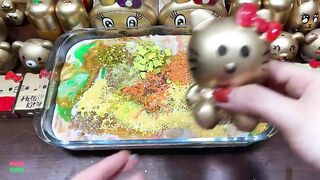 SPECIAL GOLD SLIME - Mixing Random Things Into Glossy Slime ! Satisfying Slime Videos #1205
