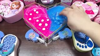 SPECIAL PINK And BLUE - Mixing Random Things Into Glossy Slime ! Satisfying Slime Videos #1204