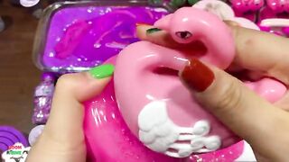 SPECIAL ELSA PURPLE And PINK - Mixing Random Things Into Slime ! Satisfying Slime Videos #1200