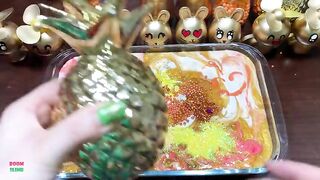 SPECIAL GOLD SLIME - Mixing Random Things Into Glossy Slime ! Satisfying Slime Videos #1195