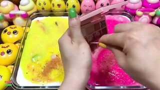 SPECIAL YELLOW AND PINK - Mixing Random Things Into Glossy Slime ! Satisfying Slime Videos #1189