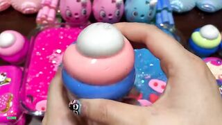 SPECIAL PINK And BLUE - Mixing Random Things Into Glossy Slime ! Satisfying Slime Videos #1184
