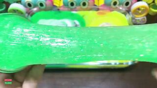 SPECIAL GREEN AND YELLOW - Mixing Random Things Into Glossy Slime !  Satisfying Slime Videos #1183