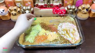 SPECIAL GOLD SLIME - Mixing Random Things Into Glossy Slime ! Satisfying Slime Videos #1177