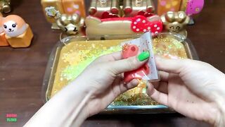 SPECIAL GOLD SLIME - Mixing Random Things Into Glossy Slime ! Satisfying Slime Videos #1177