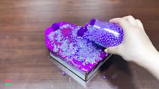 SPECIAL PURPLE HEART - Mixing Random Things Into Glossy Slime ! Satisfying Slime Videos #1176