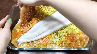 SPECIAL GOLD SLIME - Mixing Random Things Into Glossy Slime ! Satisfying Slime Videos #1175