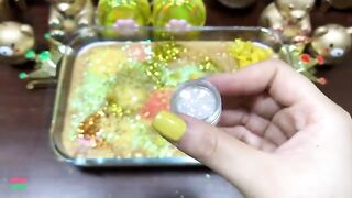 SPECIAL GOLD SLIME - Mixing Random Things Into Glossy Slime ! Satisfying Slime Videos #1173