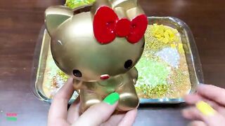 SPECIAL GOLD SLIME - Mixing Random Things Into Glossy Slime ! Satisfying Slime Videos #1173