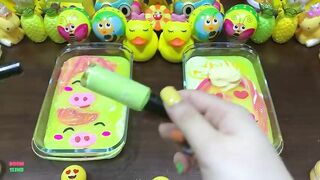 SERIES CHALLENGE TWIN YELLOW - Mixing Random Things Into Slime ! Satisfying Slime Videos #1172