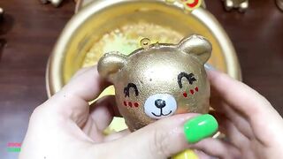 SPECIAL GOLD SLIME - Mixing Random Things Into Glossy Slime ! Satisfying Slime Videos #1171