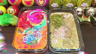SPECIAL RAINBOW GOLD SLIME - Mixing Random Things Into Glossy Slime ! Satisfying Slime Videos #1167