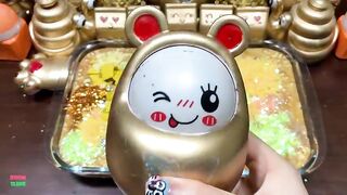 SPECIAL DORAEMON GOLD SLIME - Mixing Random Things Into Glossy Slime ! Satisfying Slime Videos #1165