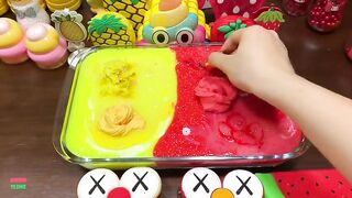 Special Yellow and Red - Mixing Random Things Into Glossy Slime ! Satisfying Slime Videos #1162