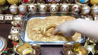 SPECIAL GOLD SLIME - Mixing Random Things Into Glossy Slime ! Satisfying Slime Videos #1161