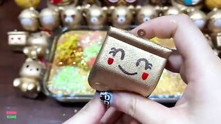 SPECIAL GOLD SLIME - Mixing Random Things Into Glossy Slime ! Satisfying Slime Videos #1161