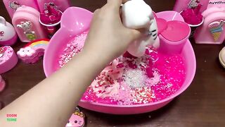 SPECIAL PINK HELLO KITTY - Mixing Random Things Into Slime ! Satisfying Slime Videos #1158