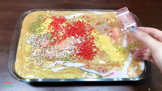 SERIES SPECIAL GOLD SLIME - Mixing Random Things Into Glossy Slime ! Satisfying Slime Videos #1156
