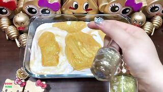 SPECIAL GOLD SLIME - Mixing Random Things Into Glossy Slime ! Satisfying Slime Videos #1155