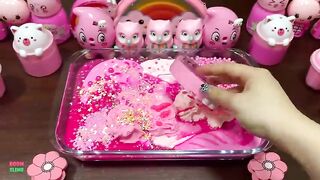 SPECIAL PINK PIPING BAG - Mixing Random Things Into Glossy Slime ! Satisfying Slime Videos #1150