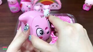 SPECIAL PINK PIPING BAG - Mixing Random Things Into Glossy Slime ! Satisfying Slime Videos #1150