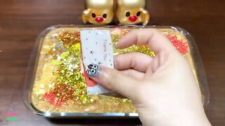 SPECIAL GOLD SLIME - Mixing Random Things Into Glossy Slime ! Satisfying Slime Videos #1146