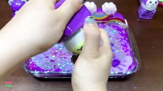 SPECIAL PURPLE PIPING BAG - Mixing Random Things Into Glossy Slime ! Satisfying Slime Videos #1145