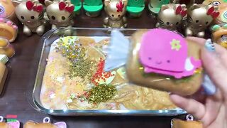 SPECIAL GOLD SLIME - Mixing Random Things Into Glossy Slime ! Satisfying Slime Videos #1144