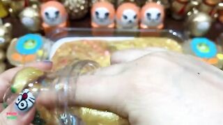SPECIAL GOLD SLIME - Mixing Random Things Into Glossy Slime ! Satisfying Slime Videos #1142