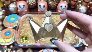 SPECIAL GOLD SLIME - Mixing Random Things Into Glossy Slime ! Satisfying Slime Videos #1142