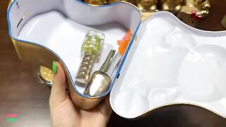 SPECIAL GOLD SLIME - Mixing Random Things Into Glossy Slime ! Satisfying Slime Videos #1136