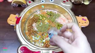 SERIES SPECIAL GOLD KITTY VS PEPPA PIG -  Mixing Random Things Into Slime ! Satisfying Slime #1134