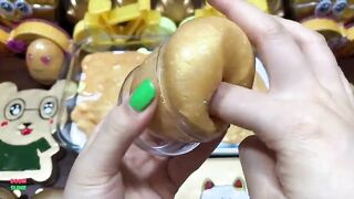 SERIES SPECIAL GOLD SLIME - Mixing Random Things Into Glossy Slime ! Satisfying Slime Videos #1131