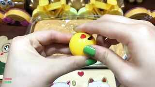 SERIES SPECIAL GOLD SLIME - Mixing Random Things Into Glossy Slime ! Satisfying Slime Videos #1131