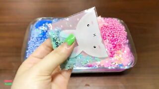 SPECIAL BLUE and PINK HELLO KITTY - Mixing Random Things Into Glossy Slime ! Satisfying Slime  #1130