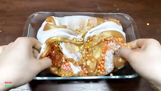 SERIES SPECIAL GOLD RABBIT SLIME - Mixing Random Things Into Glossy Slime ! Satisfying Slime #1129