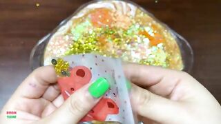 SERIES SPECIAL GOLD BUTTERFLY - Mixing Random Things Into Glossy Slime Satisfying Slime Videos #1127